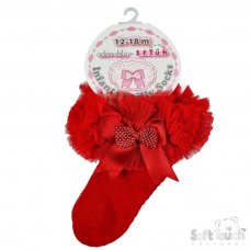 GS216-R: Red Tutu Socks (6-18 Months)